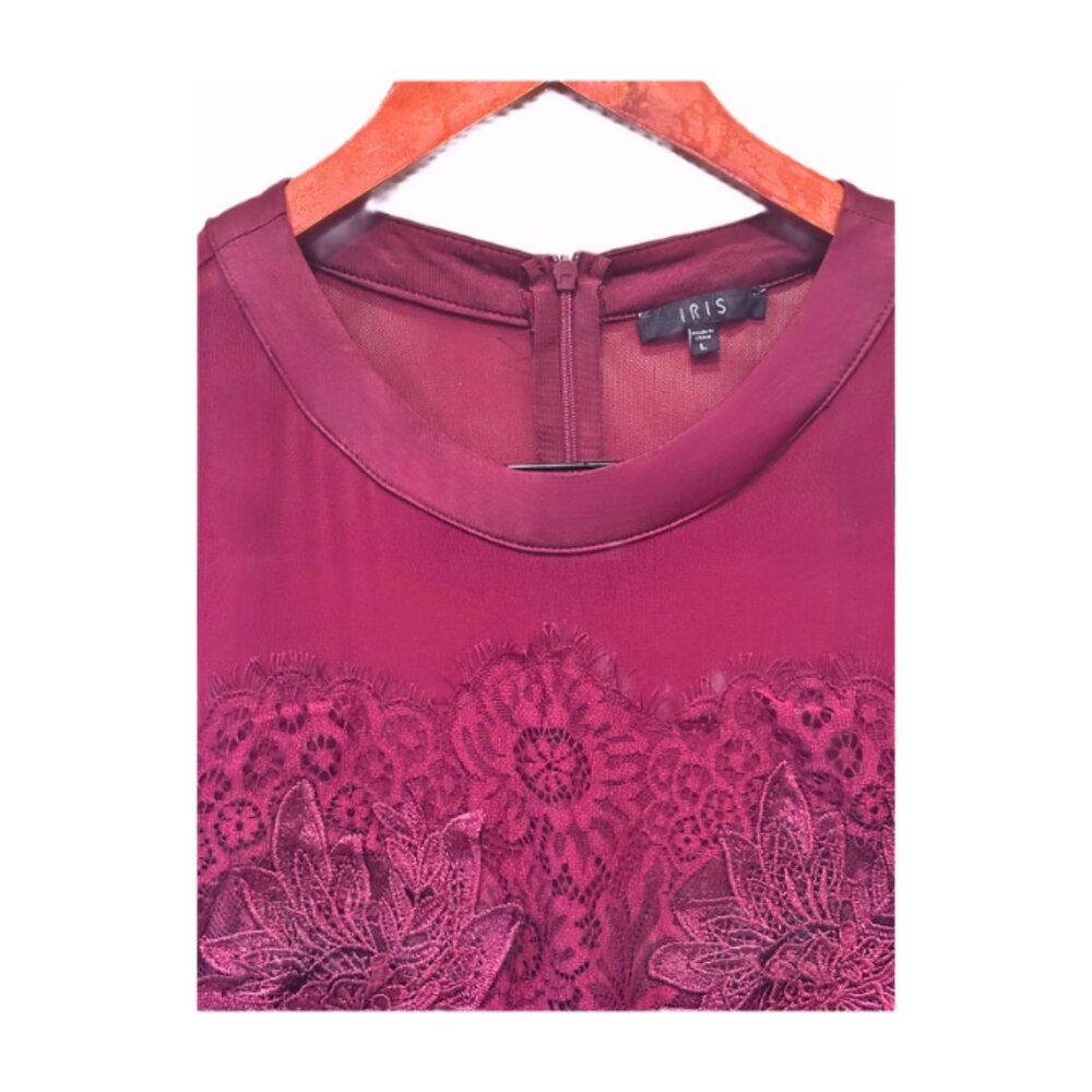 Iris Women Lace Floral Embroidery Pants Jumpsuit Long Sleeves Size L — image 5 of 7